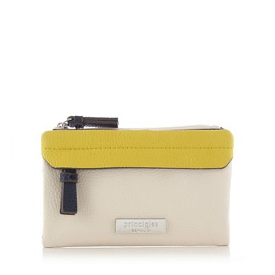 Multi-coloured faux-leather foldover purse